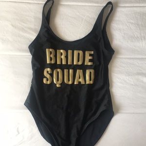 Bride squad swim suit